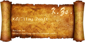 Kállay Zsolt névjegykártya